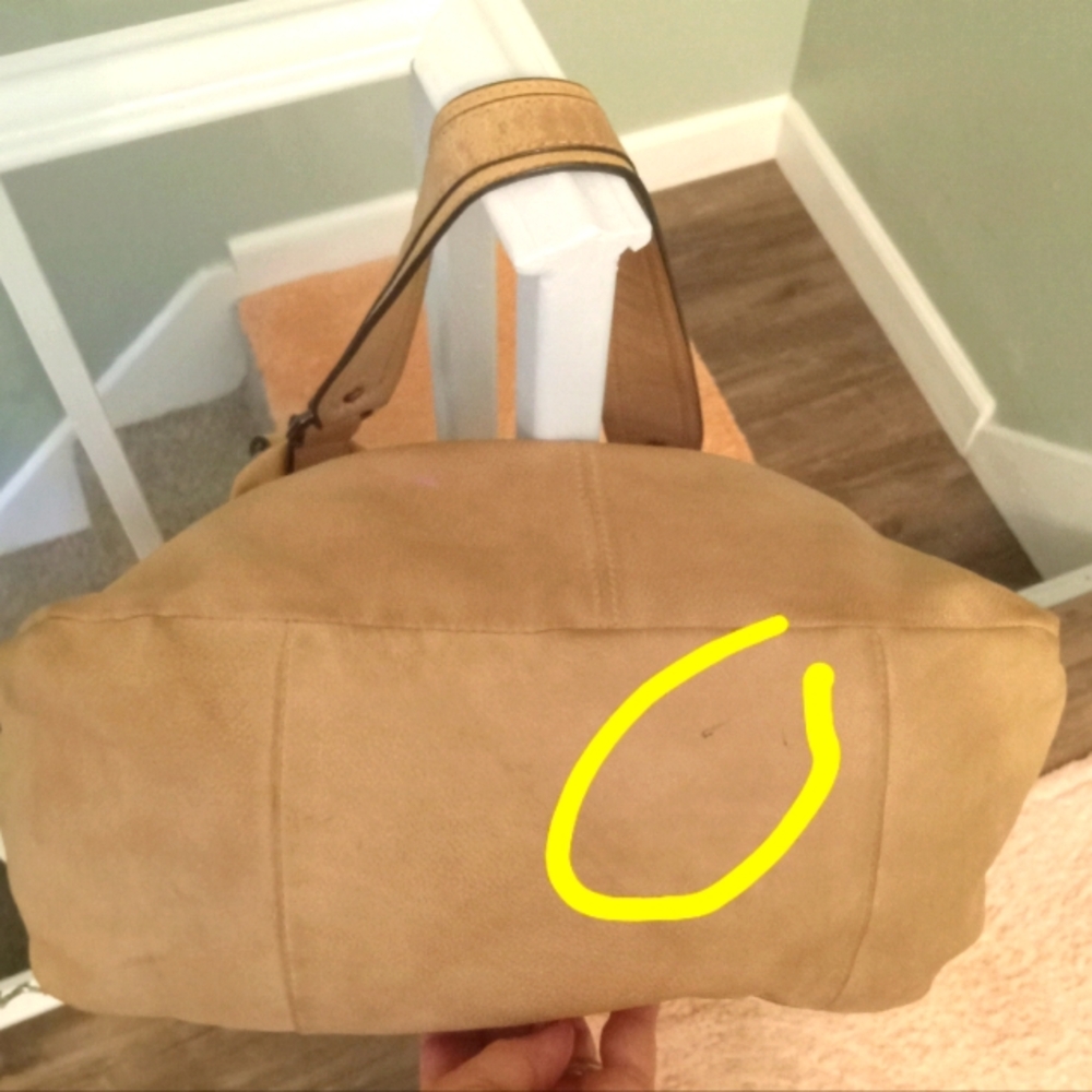 Vintage Elliott Lucca Tan Leather Slouchy Hobo Bag - Picture 7 of 10